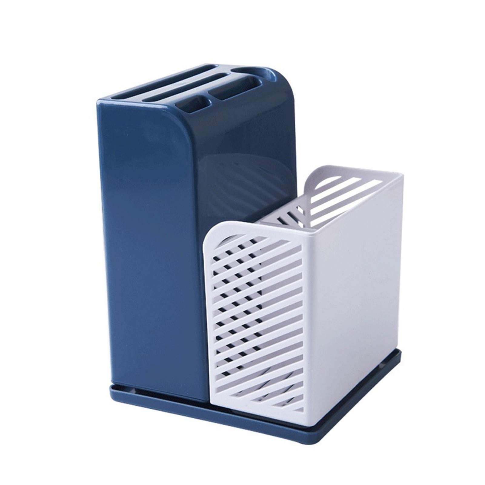 MRKU Soporte de Almacenamiento para Cuchillos de Cocina, Solo se Vende el Soporte para Cuchillos, Estante de Descanso Multifuncional de 5 Orificios, Jaula para Palillos con Drenaje.