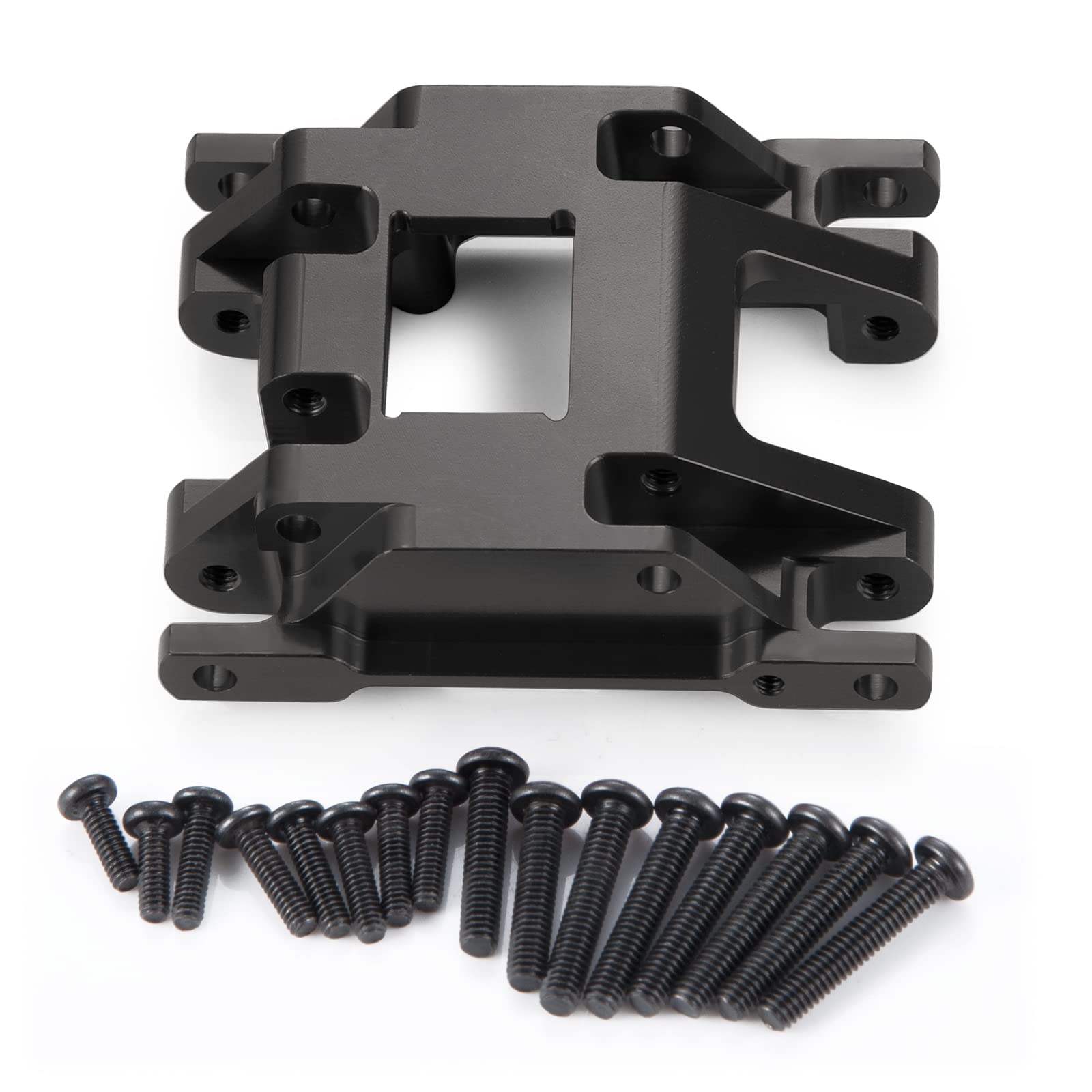 AXspeed RC Metal Skid Plate RC Crawler Upgrade Gearbox Transmission Mount for 1/18th TRX4-M TRX4M Small TRX4 (Black)