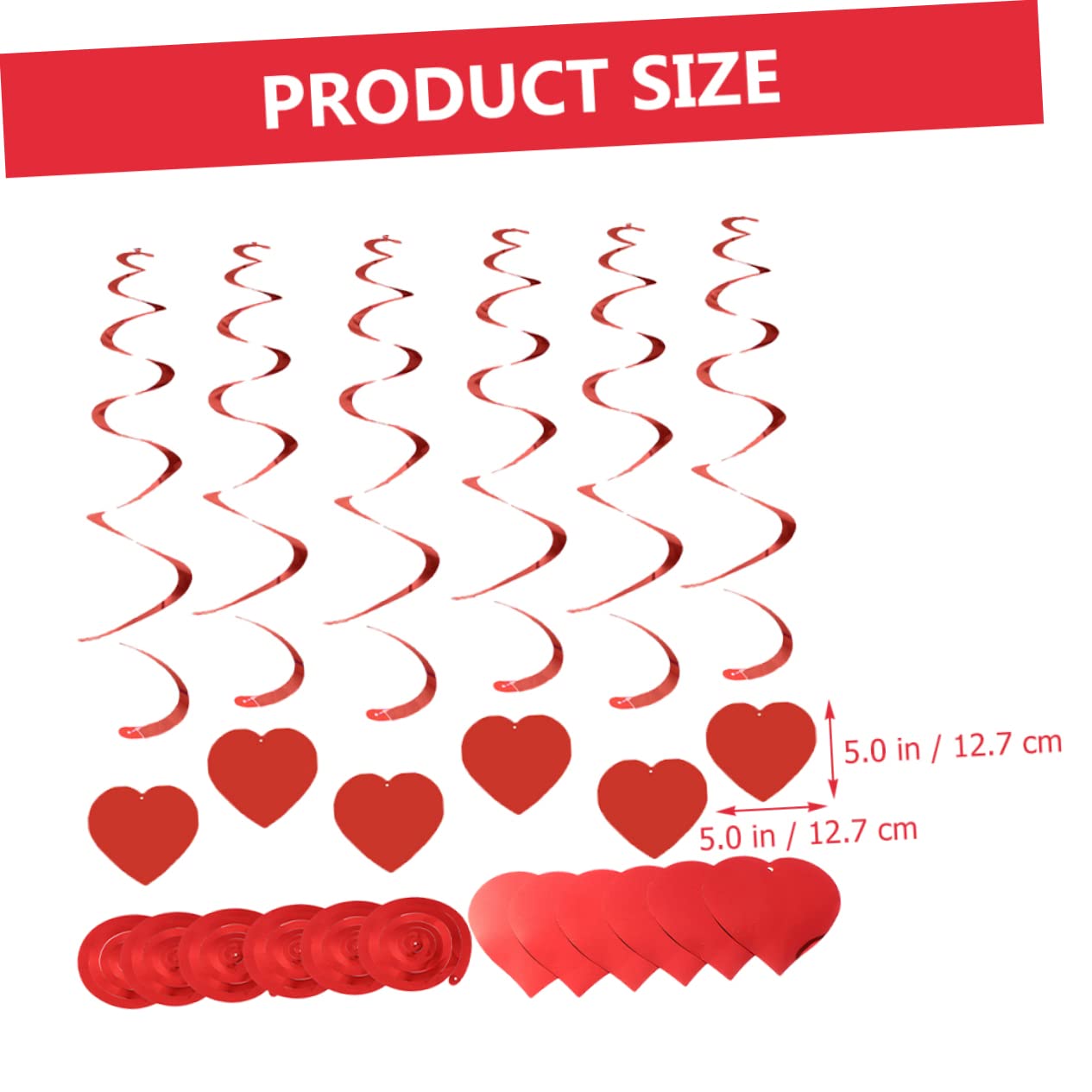 Abaodam 48stücke Teiliges Valentinstag Herz- Hängende Girlanden Für Romantische Feiern Langlebige Und Charmante Dekorationen Aus Hochwertigem Material Für Hochzeiten Und Partys