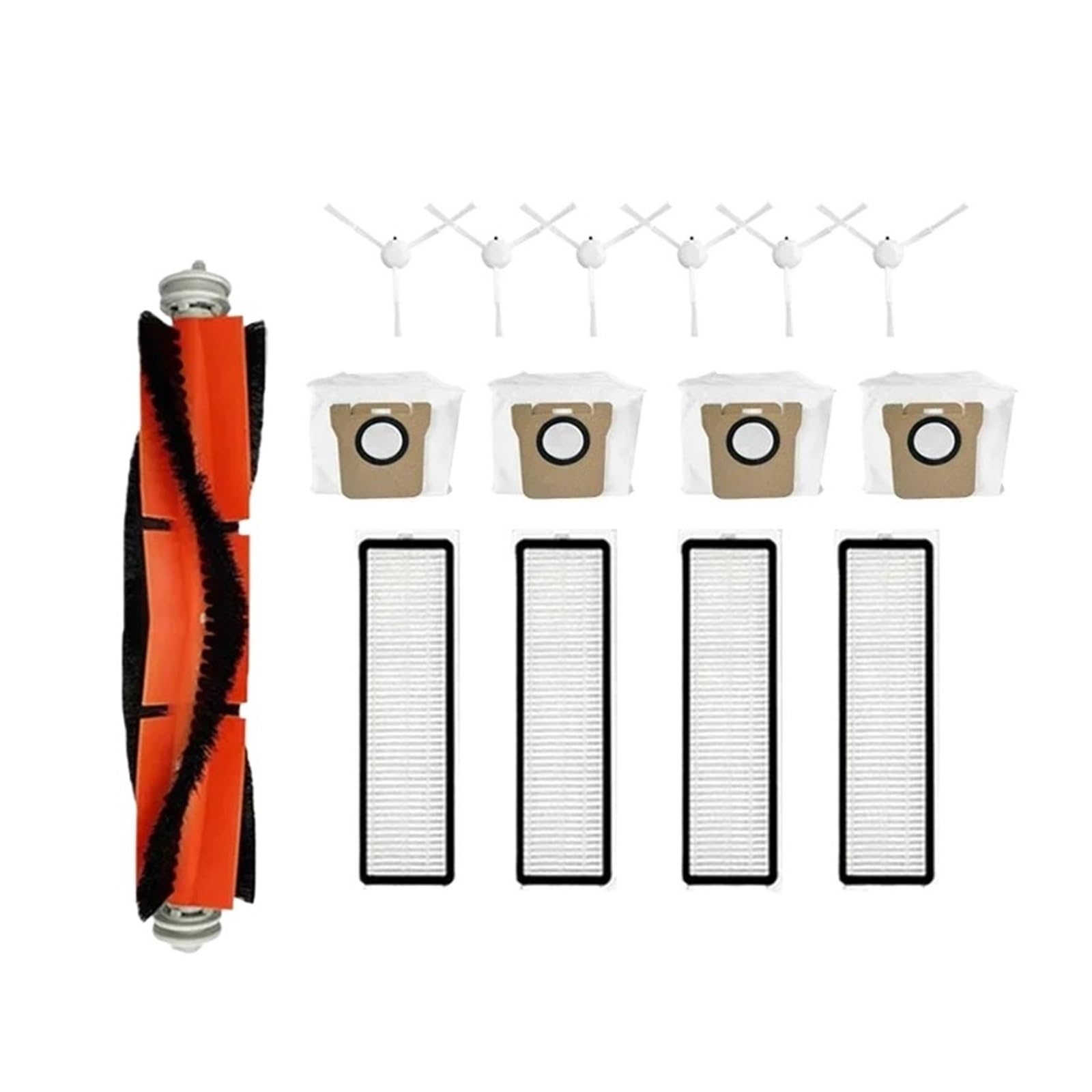 PORRSYDCD Main Side Brush Hepa Filter Mop Dust Bag Parts，Compatible With Mijia Omni 1S B101CN B116 X10+，Compatible With Dreame L10s Ultra / S10 Pro Accesories(15PCS)