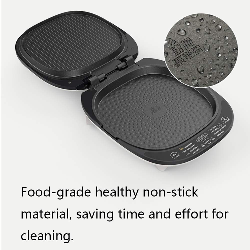 Bandeja para Hornear eléctrica con Revestimiento Antiadherente, Panqueques para el hogar, Bandeja para Hornear de Doble Cara, Lavable, Apagado automático, 1300 W