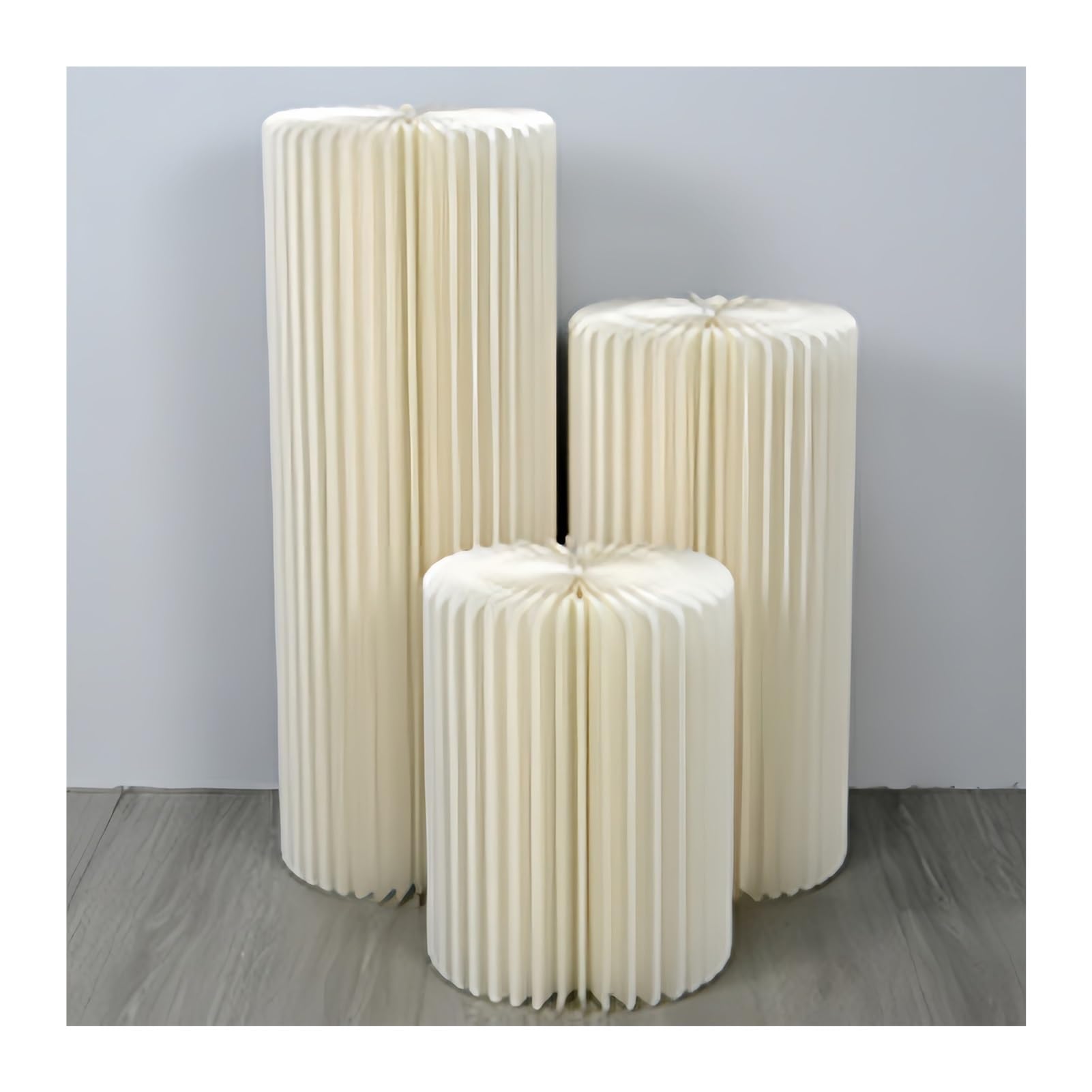 YTBHSHXZ plinth， Cardboard Columns Pedestal Stand, Foldable Paper Flower , Display Column With Acrylic Lid(15.75in,A)