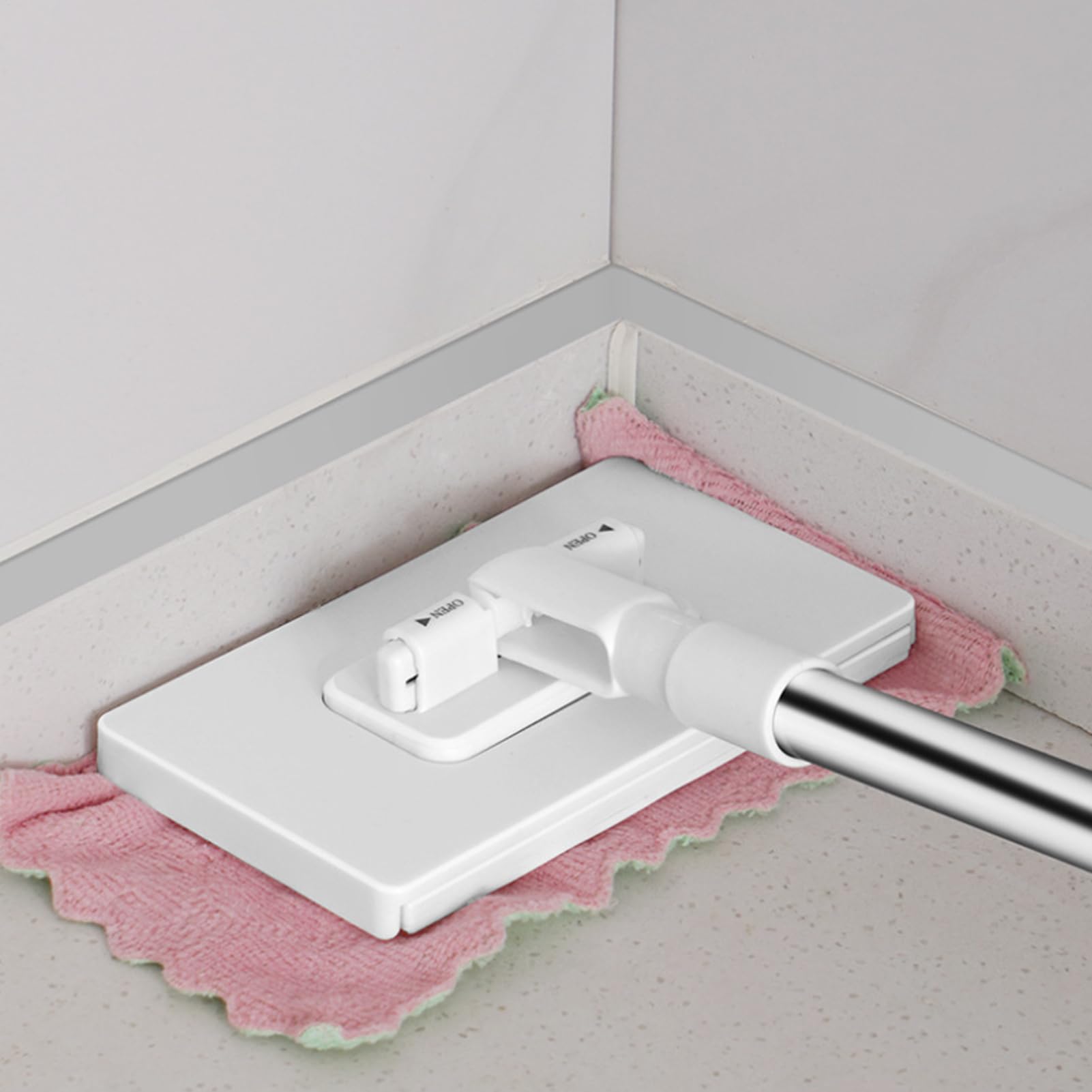 Mano Di Polvere Usa E Getta | Con 4 Panni Riutilizzabili | Per Pulizie Di Morsetto Per Pressione Staccabile | Per La Finestra Del Bagno Per I Per Animali Domestici In Legno | 100x16x8,5 Cm