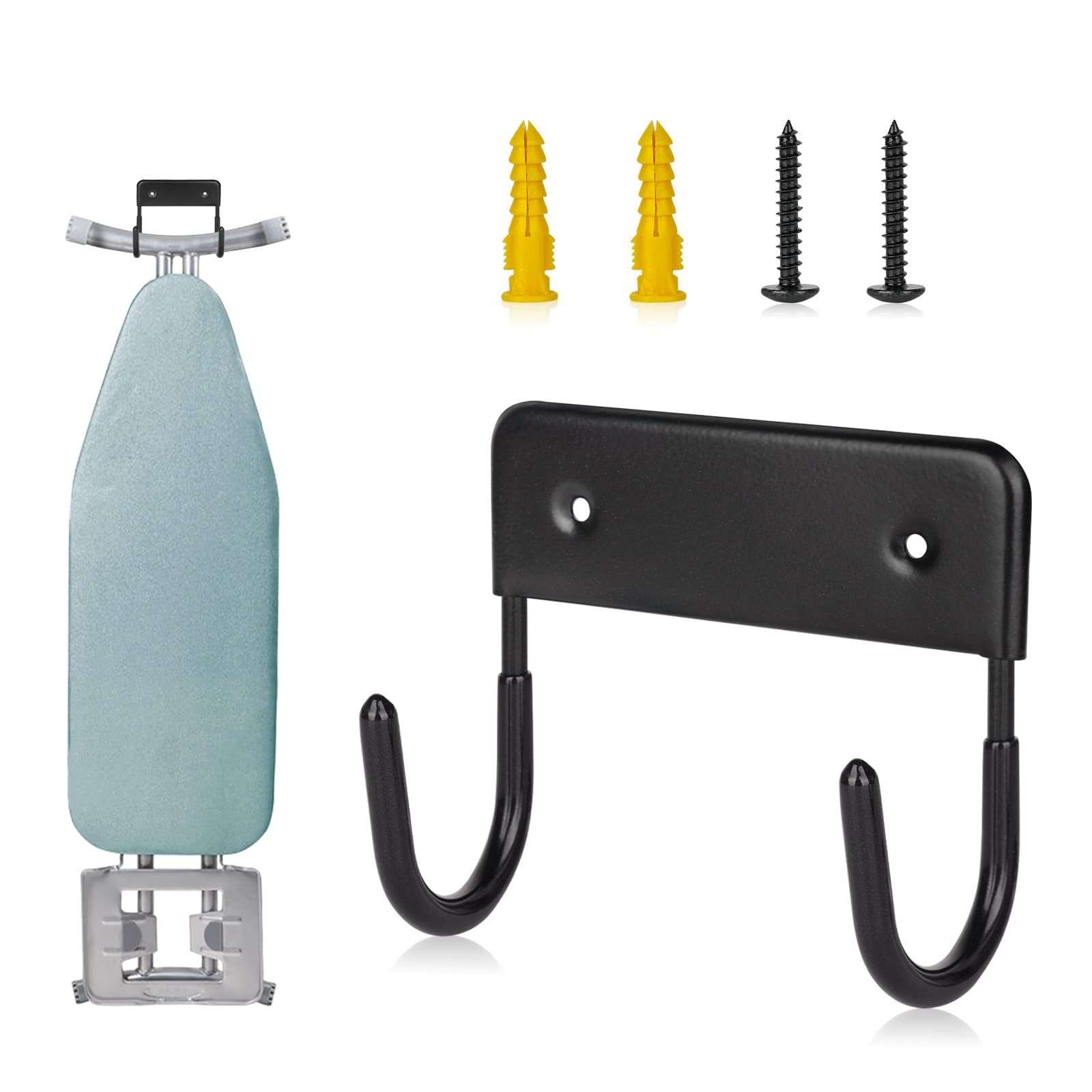 Supporto Parete Per Asse Da Stiro BiJun - Gancio Porta Asse Bianco, Per Asse A T O Y, Anche Per Asciugamani - Foto 11