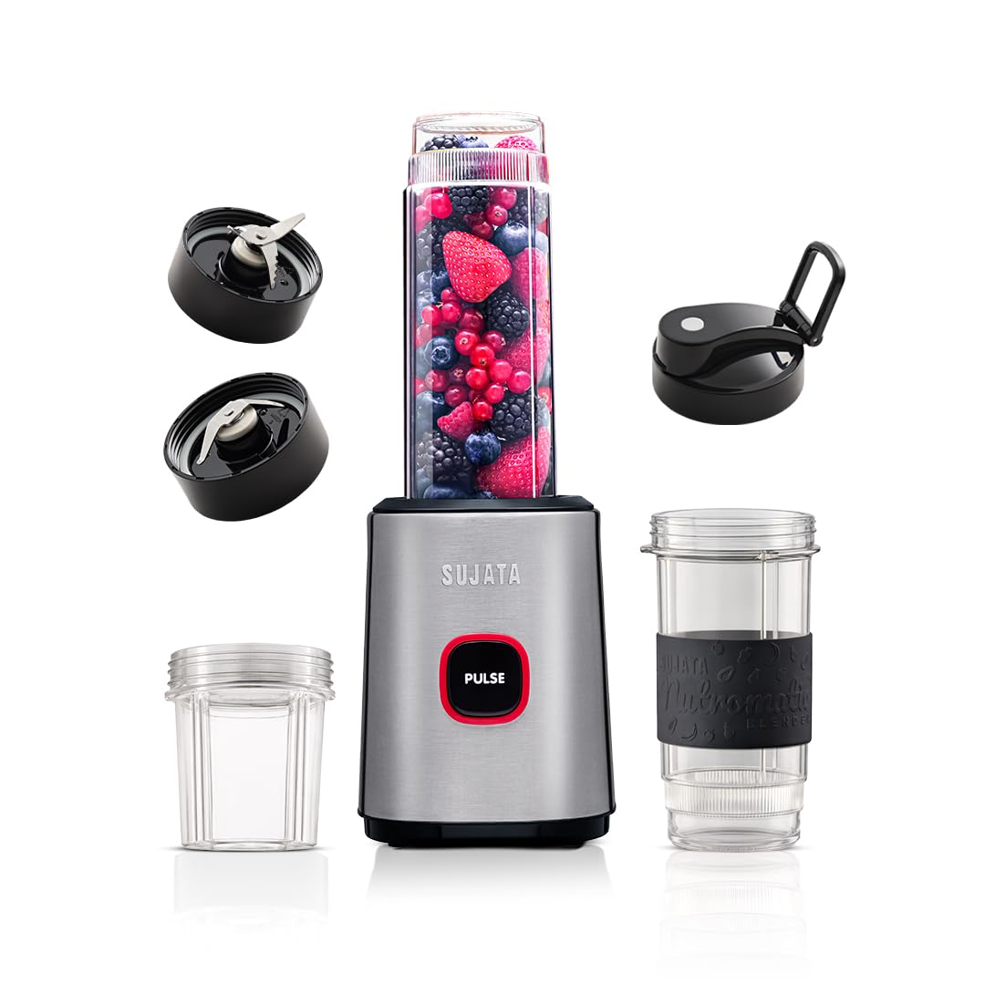 Sujata Nutromatic 600 Watt Electric Blender | Personal Blender for Smoothies, Juices & Nutritious Drinks with 3 Multipurpose Jars Including Travel Jar-image-49
