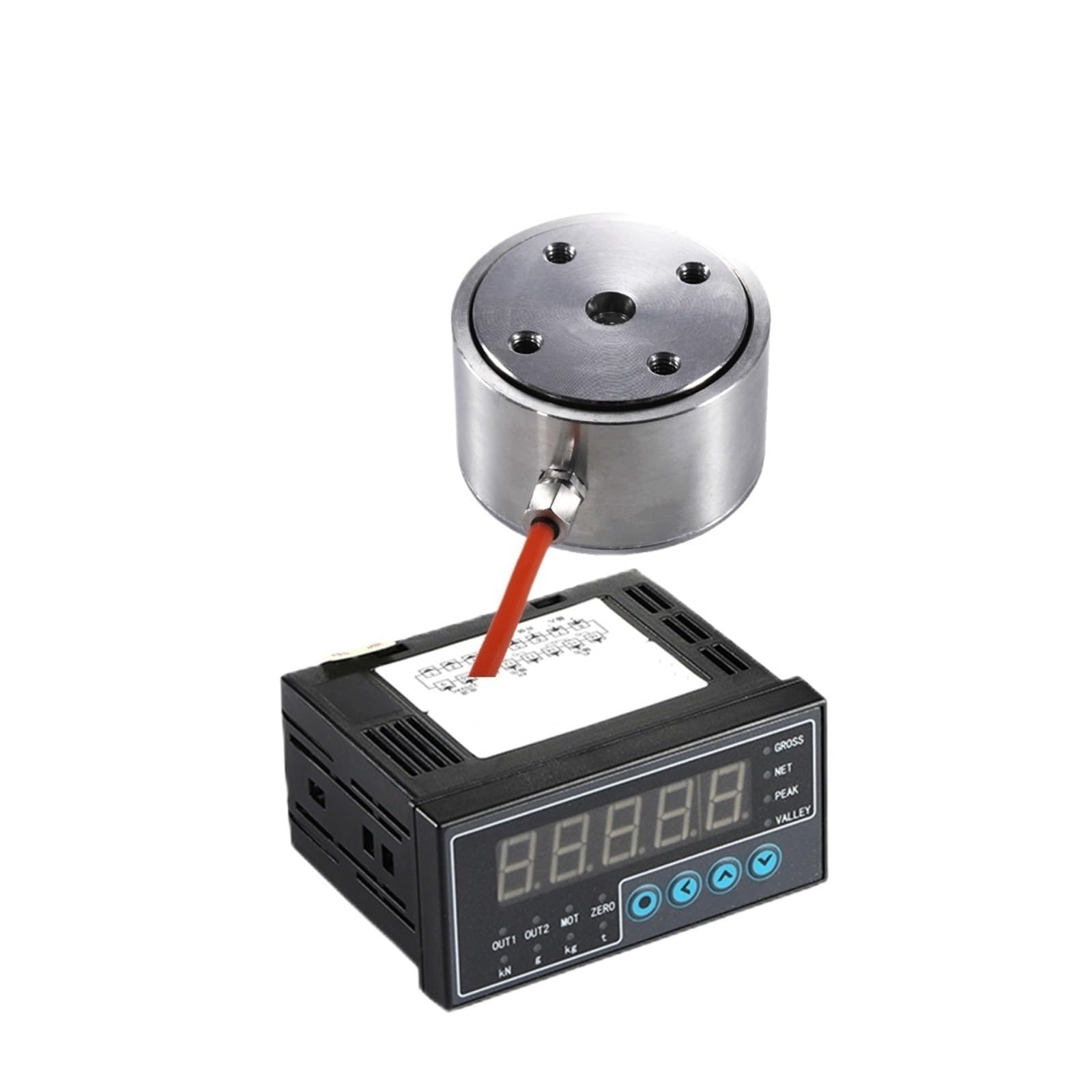 JJHQOKYNA Load Cell Weighing Sensor + Indicator Display Test Tension and Compression Force Weight Pressure for Scale(30KG with Indicator)