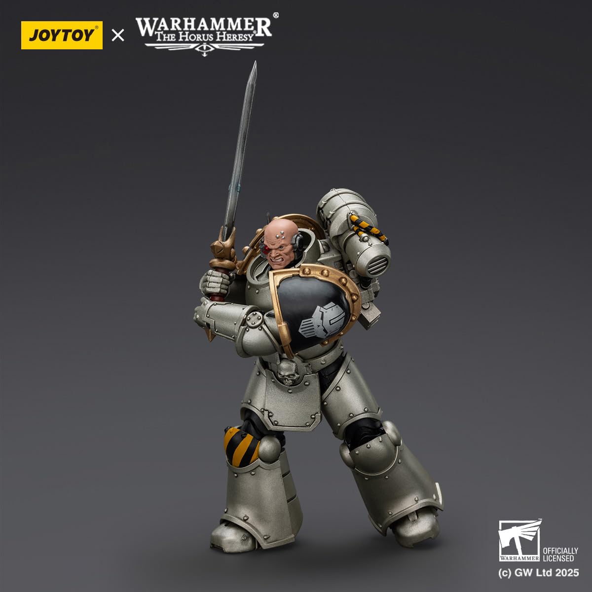 TOYVERSE JOYTOY 1/18 Figurka akcji Warhammer The Horus Heresy, Iron Warriors Command Squad Chosen with Legion Standard, ruchome stawy Model postaci