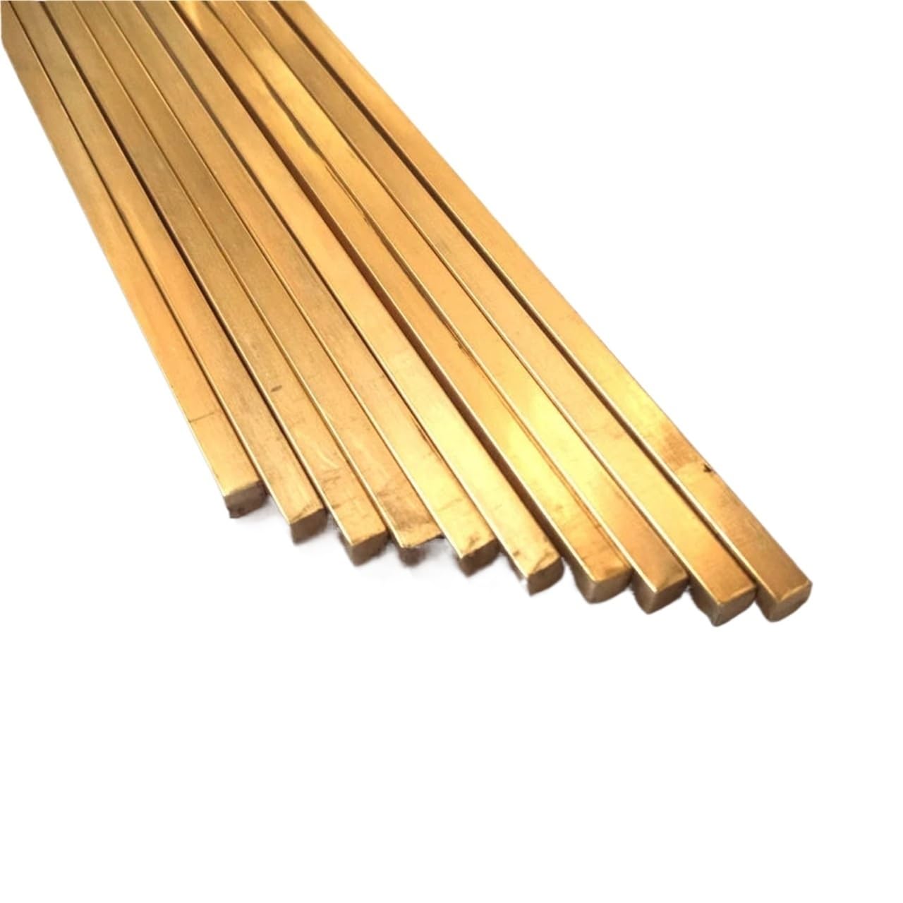 Barra Quadrata in Ottone 9.5x9.5x500mm Barre Solide