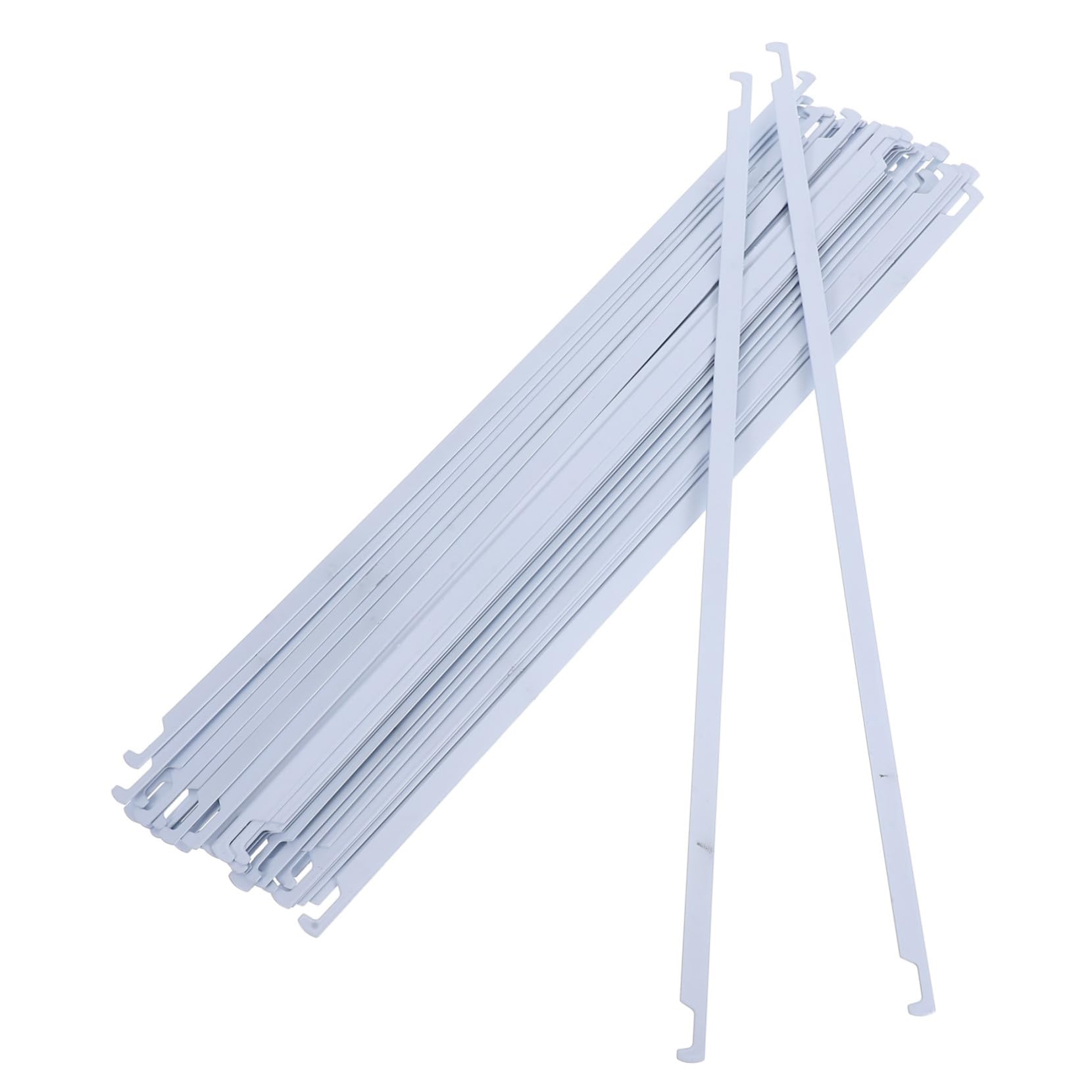 Tofficu 50 Barras Metálicas de Color Claro para Colgar Documentos, Organizador de Archivos Versátil y Fácil de Almacenar, 32,5cm para Oficina y Hogar