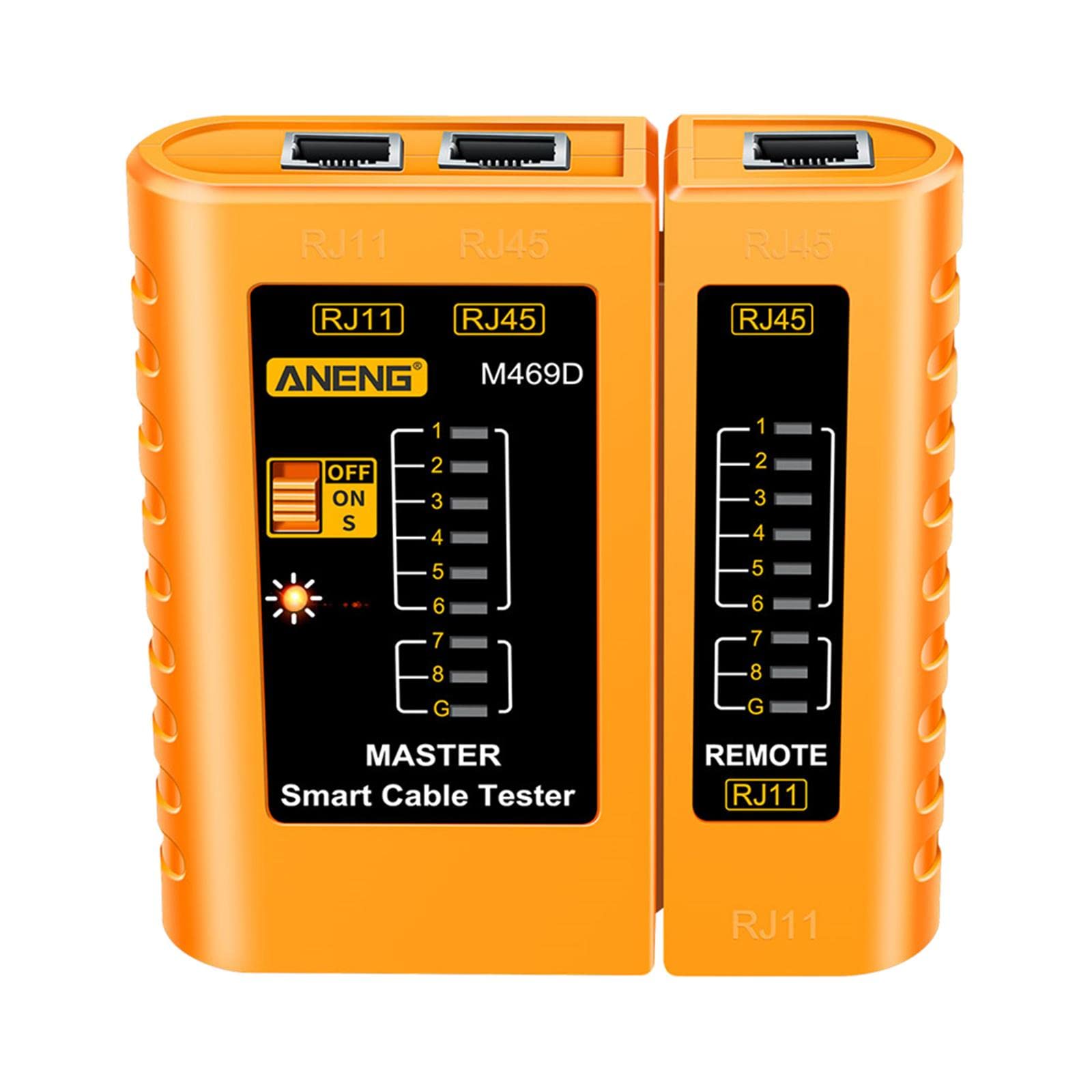 LYLA Ethernet Cable Tester Network Testing Tool Cat5 Cat5E Cat6 for Network Yellow-image-35