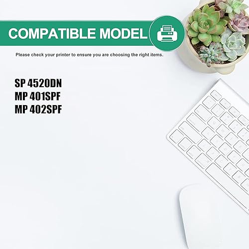 Miniatura 2 de Repuesto de unidad de tambor de alto rendimiento compatible SP 4520 negro para impresora Ricoh SP 4520DN MP 401SPF MP 402SPF, 1 paquete