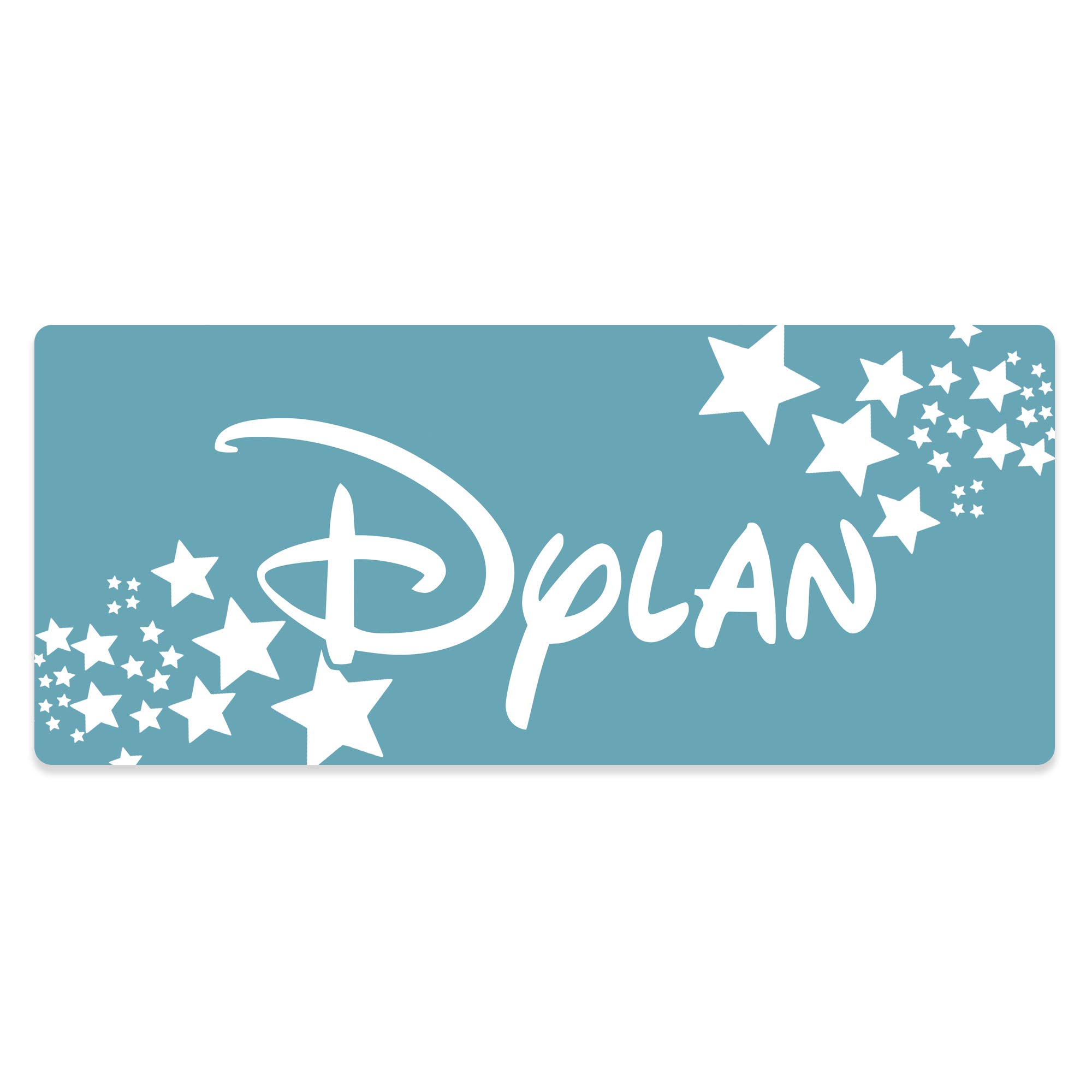 Blue Personalised Disney Name Door Sign – Sticky Pads | Printed Metal Wall Sign Plaque