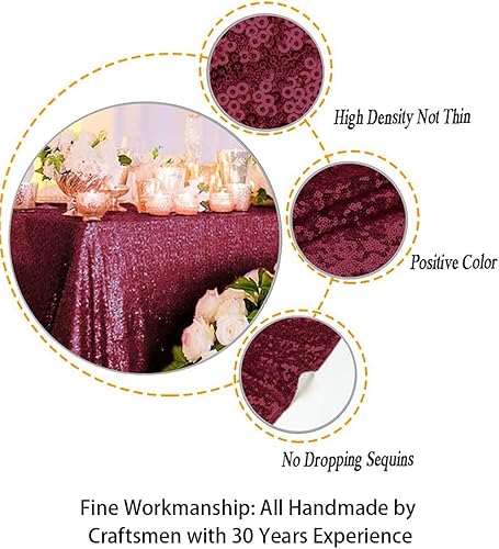 Miniatura 3 de ShinyBeauty - Mantel rectangular de lentejuelas (60 x 102), diseño de bodas y fiestas de Navidad