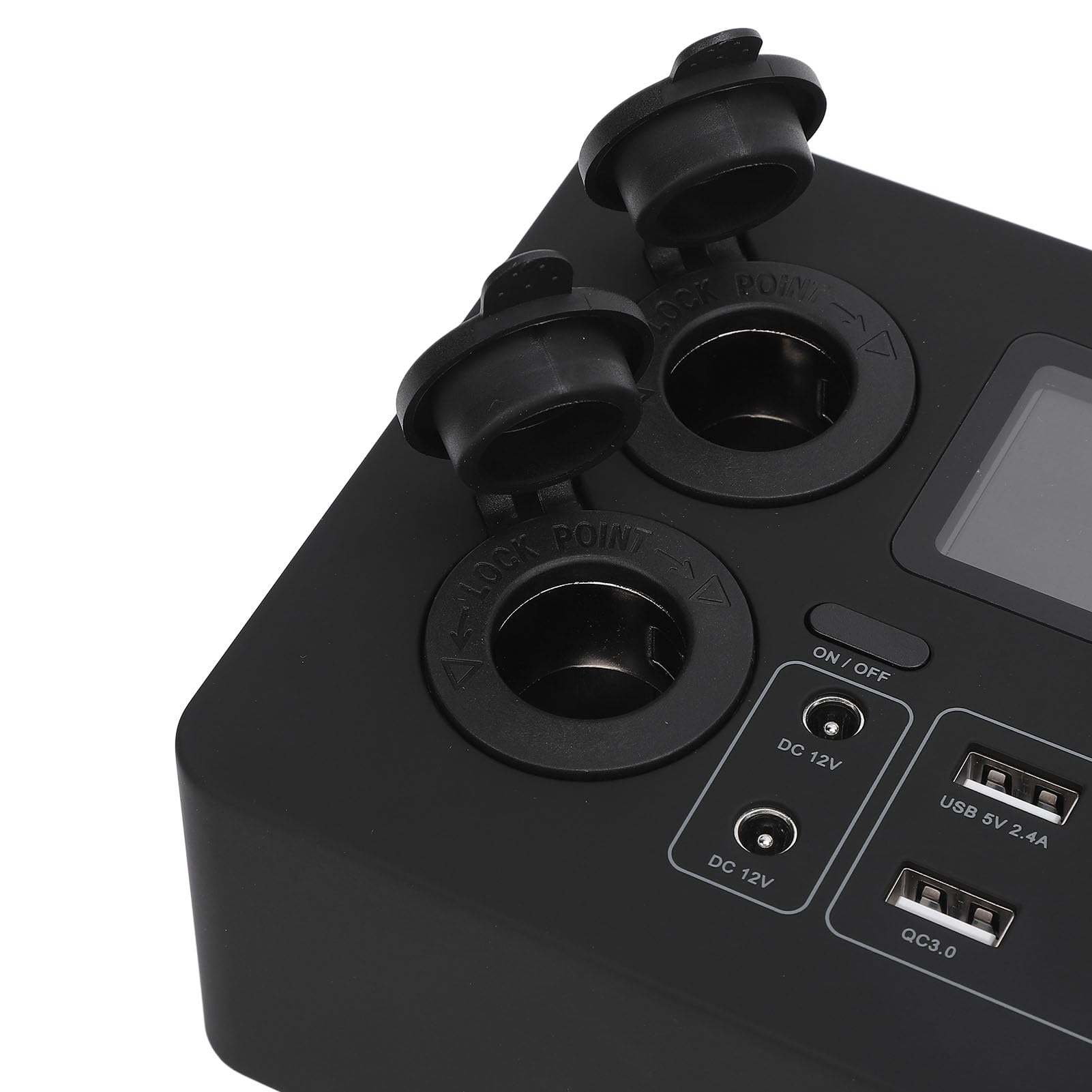 Fockety Przenośna Elektrownia, 12 V Mini Power Box 100W Wyświetlacz USB C QC3.0 Port Mini Power Distributor dla 4 Anderson Outlet Wielofunkcyjny dla łodzi RV Car