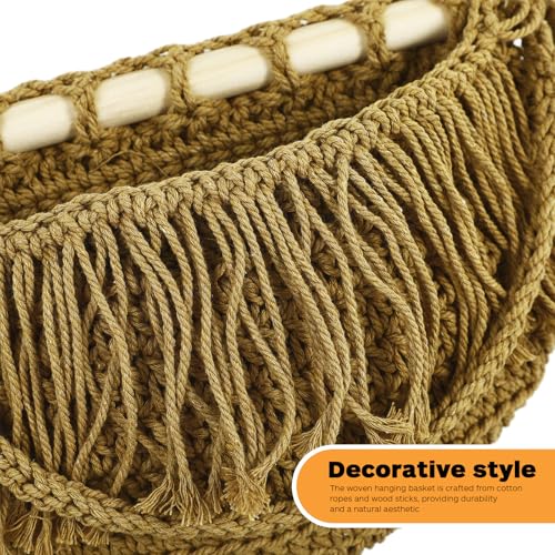 Cesta de cocina en pared para frutas: optimice su espacio con algodón y madera 4