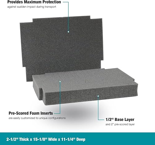 Miniatura 2 de Makita T-02571 Inserto de espuma personalizable para cajas de enclavamiento