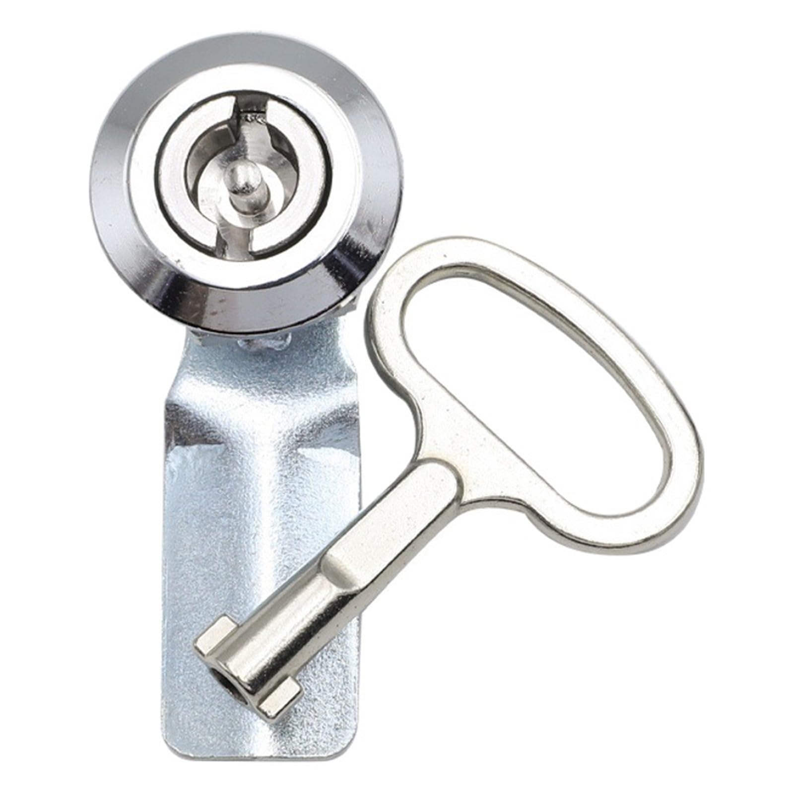 Ms705 Distribution Box Switch Cabinet Door Lock Cylindrical Turn Tongue Flat Triangular Core Steel 1Pcs(705WordZincAlloyKey)