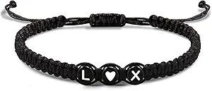 Initial Bracelets for Women Men's Bracelets Gifts for Girlfriend Boyfriend Letter Bracelets I Love You Gifts for Her Him Best Friend Birthday Gift Christmas Jewelry
