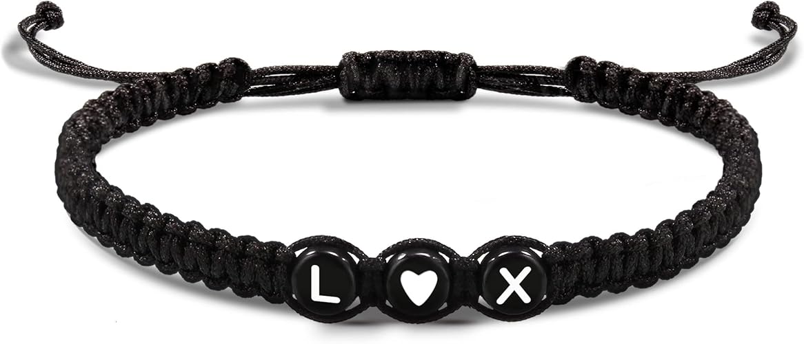 Initial Bracelets for Women Men's Bracelets Gifts for Girlfriend Boyfriend Letter Bracelets I Love You Gifts for Her Him Best Friend Birthday Gift Christmas Jewelry