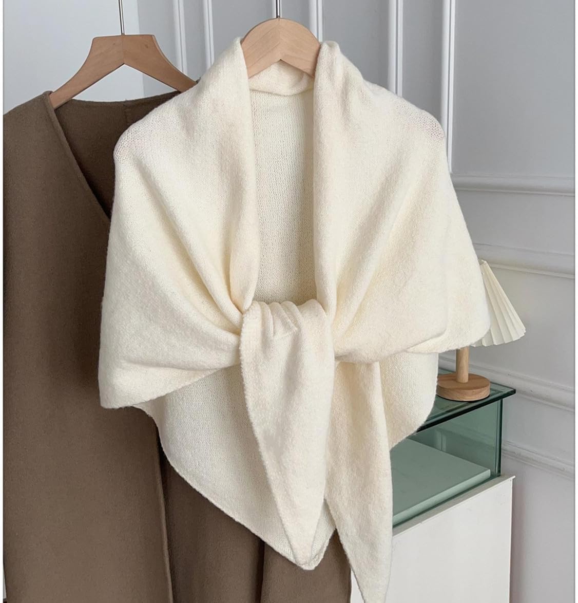 Shawl Wraps for Women,Pashmina Knitted Shawls Poncho Cape for Evening Dresses Cashmere Shoulder Top Scarf for Winter - Image 3