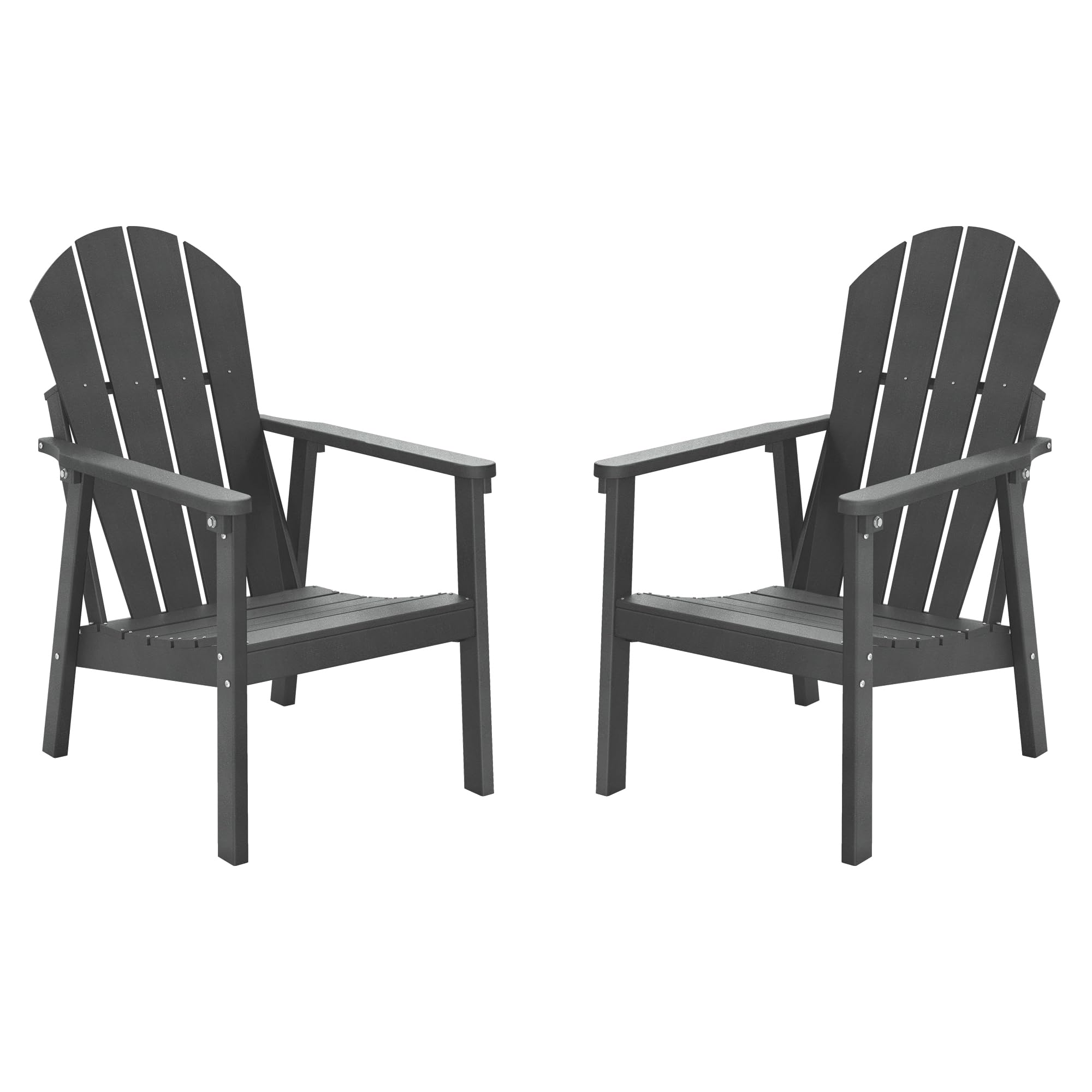 Adirondack Chairs Set of 2?HDPE Weather Resistant Outdoor Chair?Fire Pit Chair for Deck, Garden, Backyard & Lawn Furniture