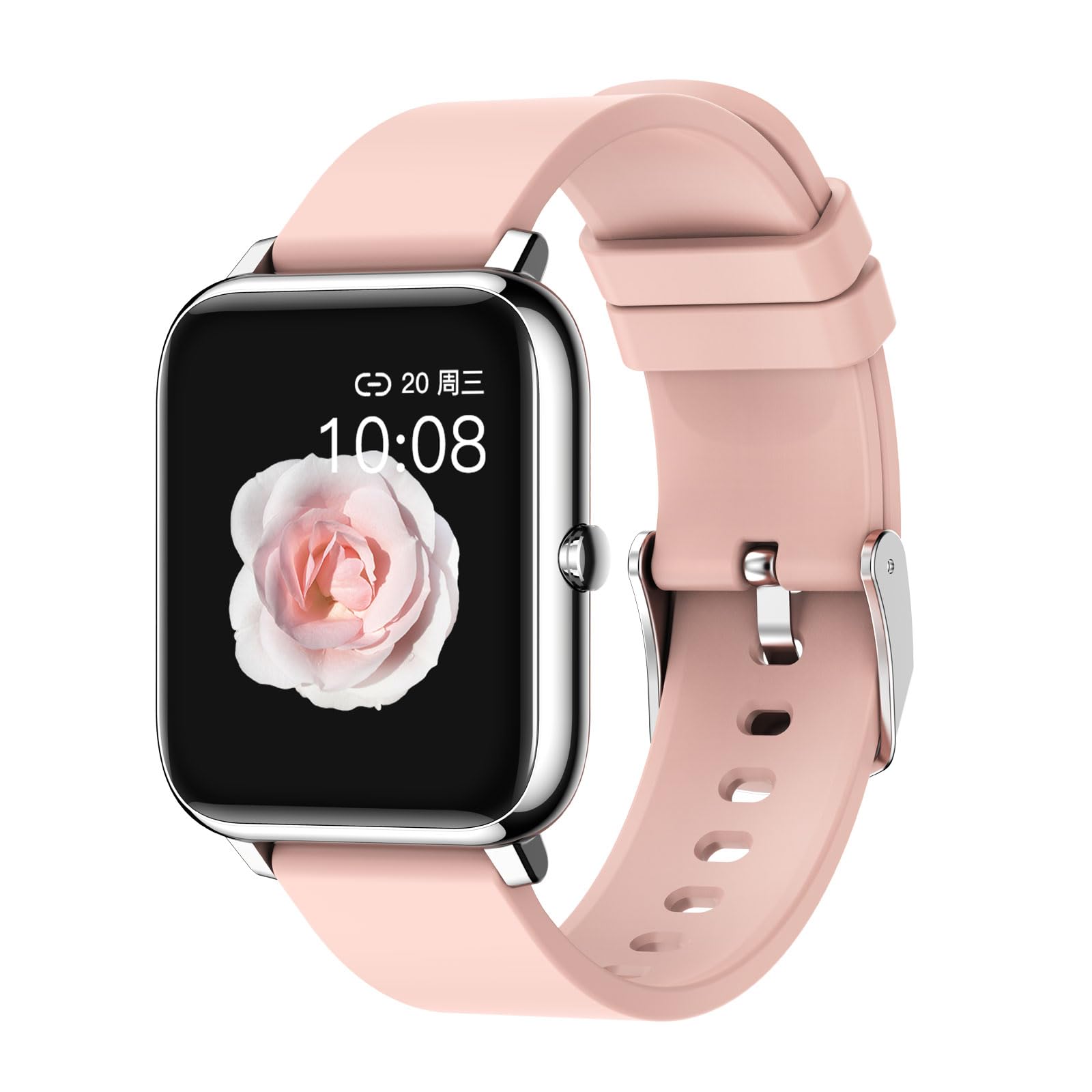 IDEALROYAL Reloj Inteligente Mujer, P22 Smartwatch con Pulsómetro, Cronómetro, Calorías, Monitor de Sueño Podómetro Smart Watch IP67 Impermeable Reloj Deportivo para Android iOS
