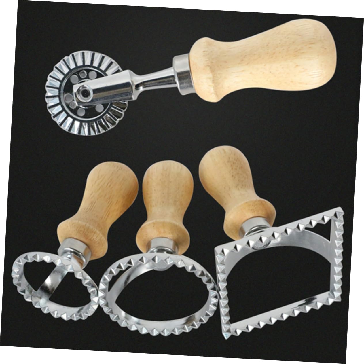 4 Pièces Moules à Biscuits de Emporte Ronds Carrés pour Gâteaux Pâtisseries Outils de Cuisine pour Éveiller Créativité