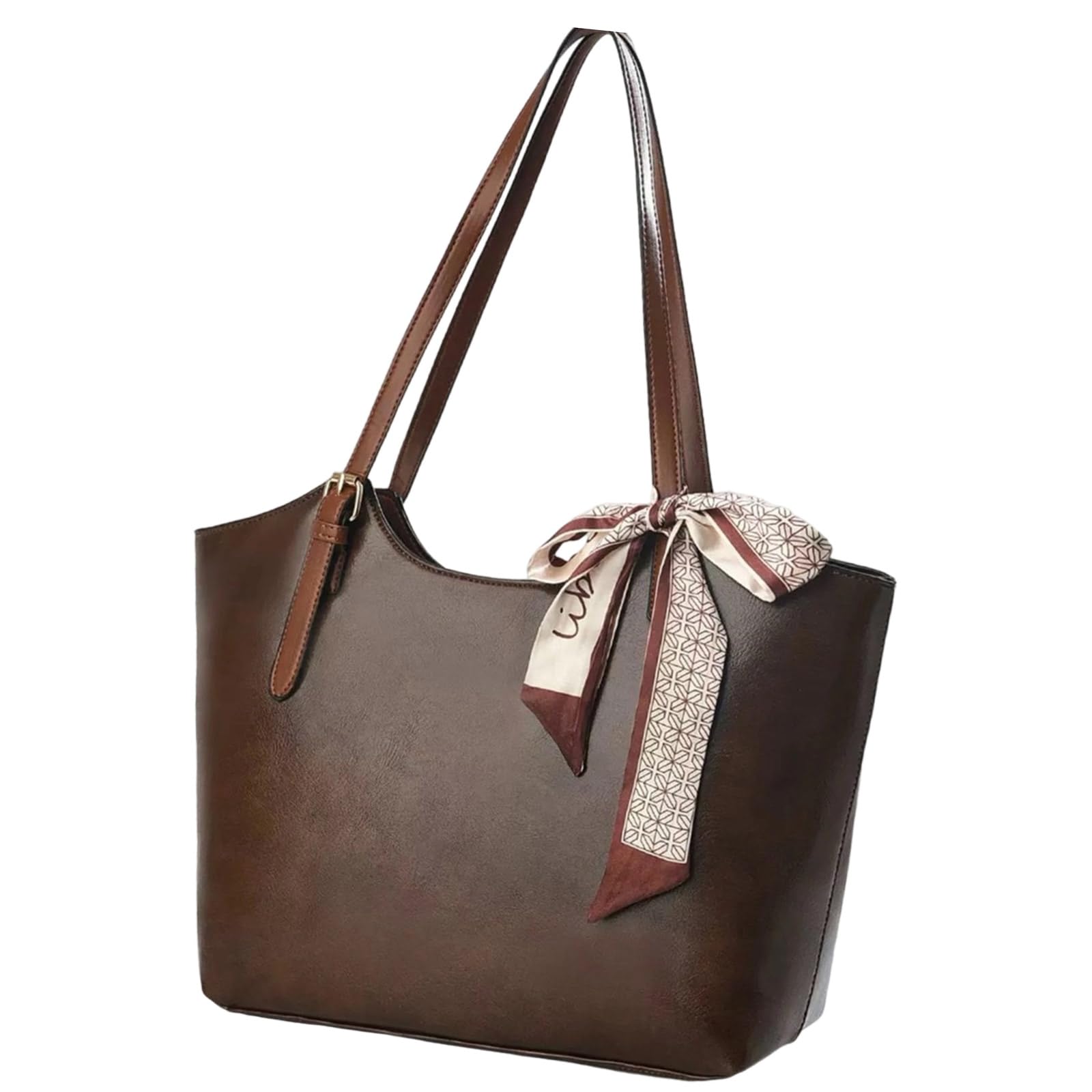 Kalttoy Women's Coffee Pu Leather Underarm Bag For Large Capacity Pu Shoulder Bag Elegant Handbag For Daily Commute And Travel Work For