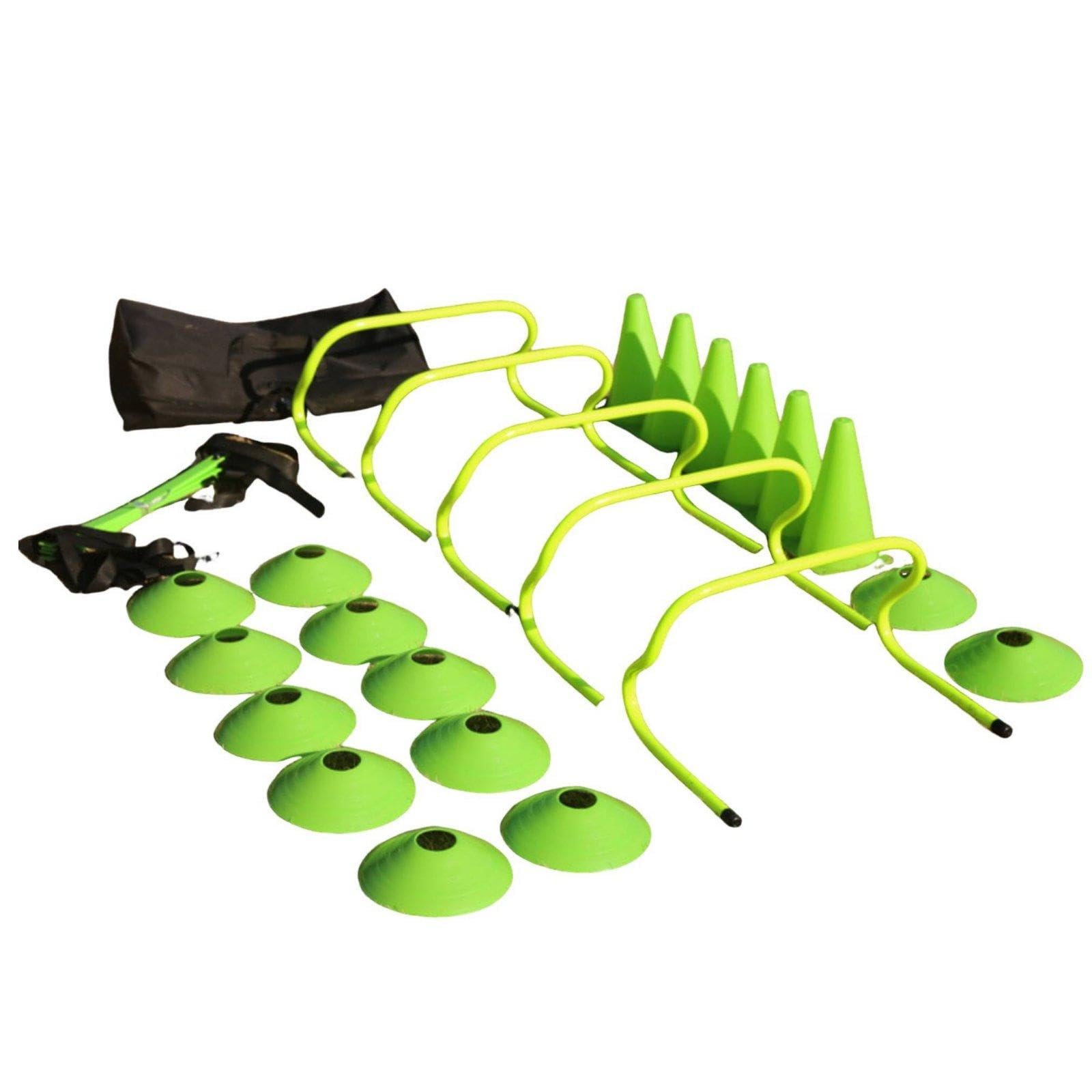 Hurdle Cone Set Footwork Exercises Adjustable Agility Hurdles Portable Agility Ladder Set for Athletes, Beginners, Outdoor | Training Aids | Soccer | Team Sports-image-0