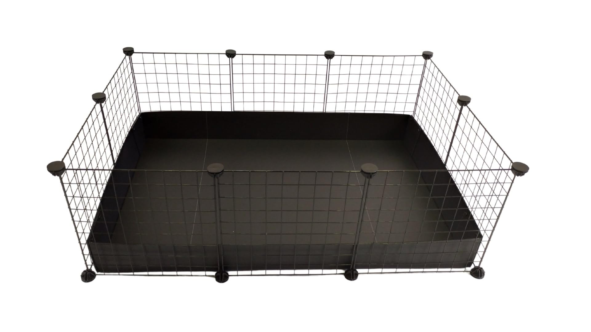 Cage modulaire C&C modulable en métal noir pour le confort de votre rongeur