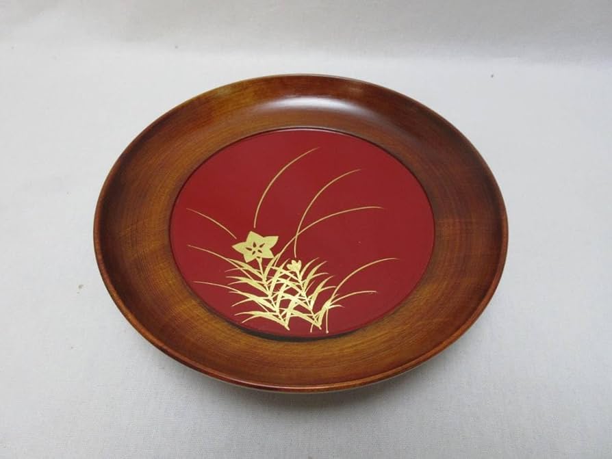 未使用 茶道具 文平堂作 木製漆器 金彩秋草蒔絵 銘々皿5客組 丸皿 和菓子共箱 未使用 茶道具 文平堂作 木製漆器 金彩秋草蒔絵 銘々皿5客組 丸