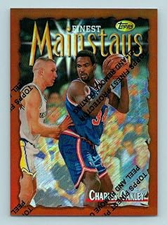 1996-97 Topps Finest Refractors #162 Charles Oakley New York Knicks NBA Basketball Card NM-MT