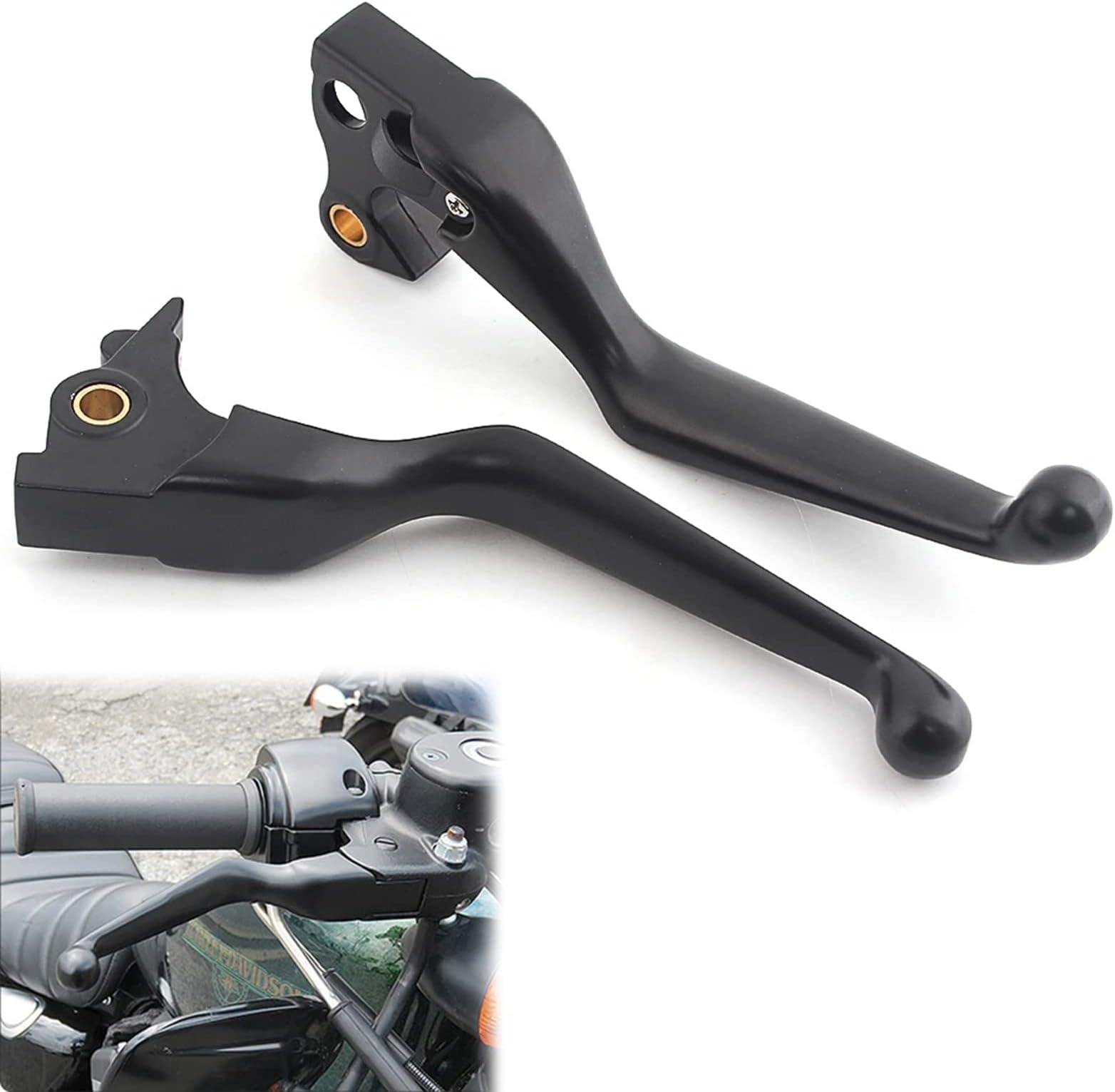 GYMARK Brake Clutch Levers Powersports Lever for Harley Sportster 883 1200 2004-2013 Motorcycle Handle Accessories Replacement Parts (Black)