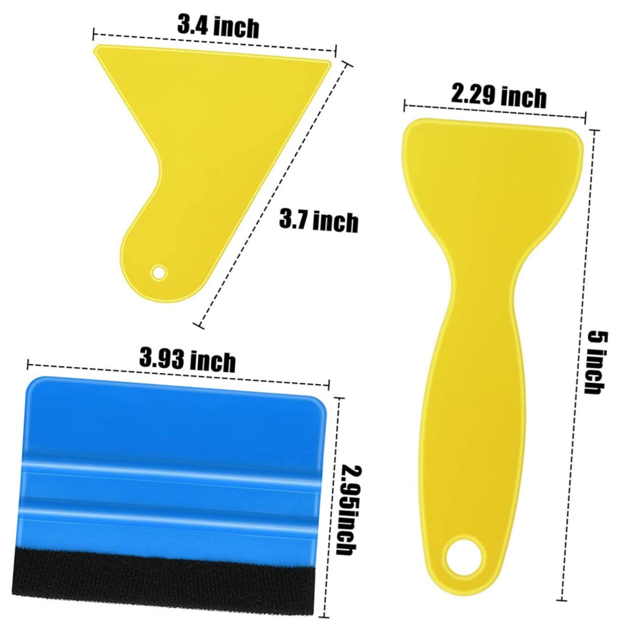PRETYZOOM 3 Sets Practical Auto Window Tint Kit Car Vinyl Wrap Tool Strong Texture Easy Installation