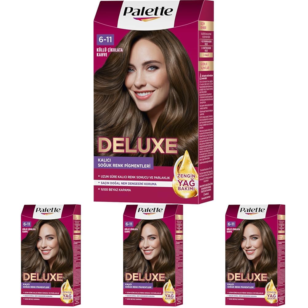 Palette Deluxe Saç Boyası 6-11 Küllü Çikolata Kahve (4 paketi)