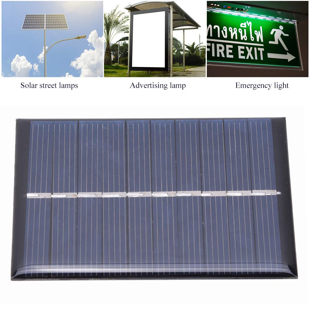 Lot De 2 Panneaux Solaires Polysilicium 0.6W 5V – Dimensions 80x55 Mm – Pour Petits Appareils, éclairage, Projets DIY - 11