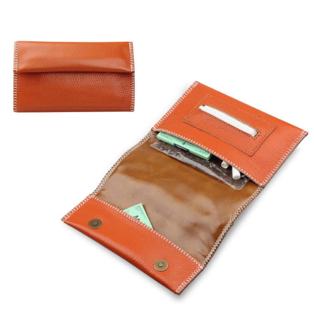 Bolsa para Tabaco de Pipa con Ranura para Papel Estuche Plegable Negro