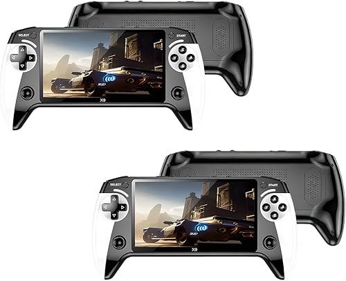 Sakerplus Reproductor de consola de juegos portátil retro, consola de juegos portátil con pantalla HD de cuidado ocular de 5.5 pulgadas con carga