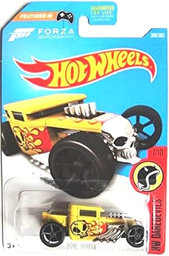 Hot Wheels DAREDEVILS 7/10, Forza Yellow Bone Shaker 306/365 5 Radios abiertos