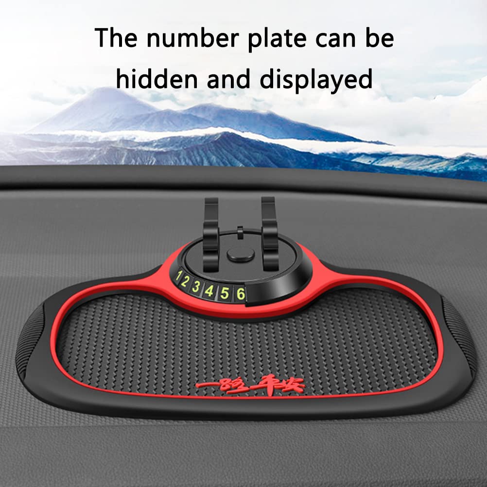 QCSTORE Non-Slip Mobile Phone Holder for Dashboard Car Non-Slip Mat Car Mobile Phone Non-Slip Mat 360 Degree Rotating Phone Holder Car Dashboard Phones Pad for Stop Sign - Image 3