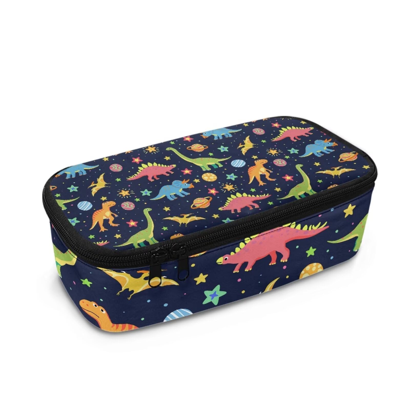Renewold Dinosaur Large Capacity Pencil Case Aesthetic Pen Pouch Portable Office Stationery Multifunctional Bag Stationery Bag for Girls Boys Adults Student