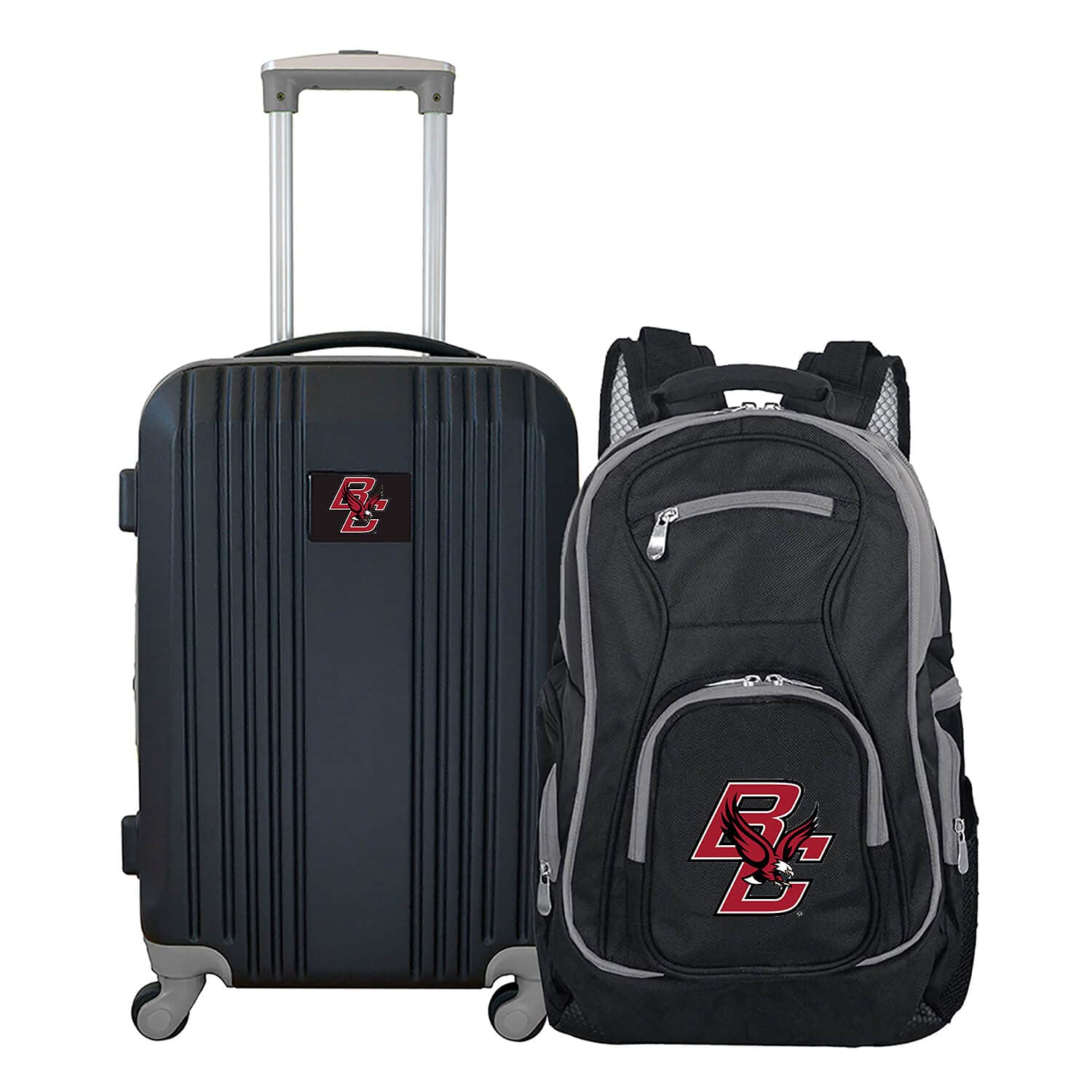 Denco Boston College Eagles 2-Piece Luggage Set, Includes 21-inch Two-Tone Hardcase Spinner and 19