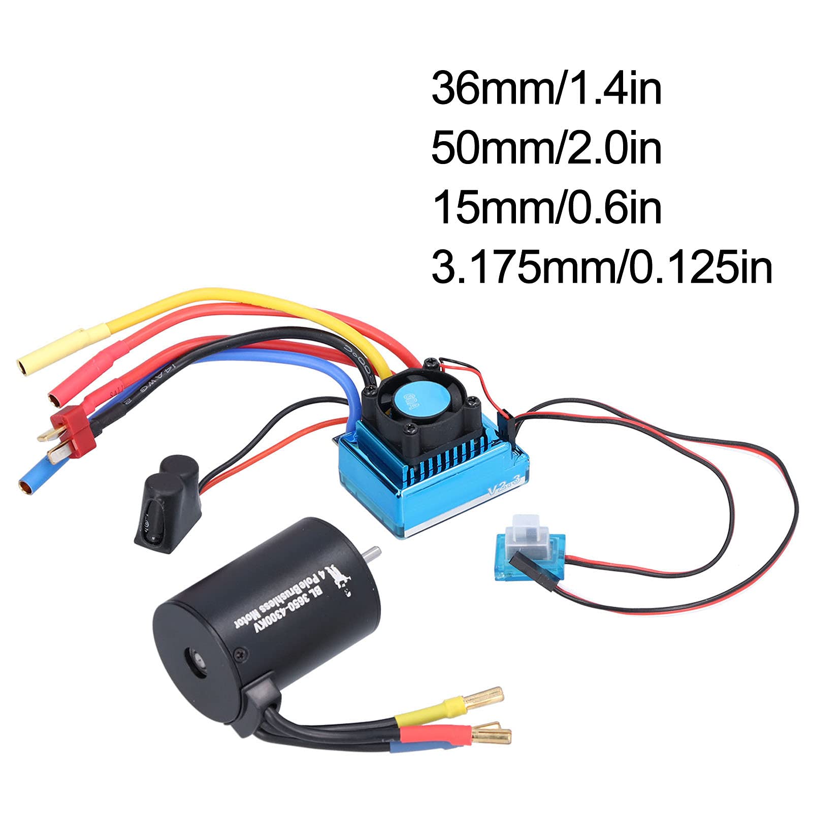 Silnik Bezszczotkowy 3650 z 60A ESC do Samochodu RC