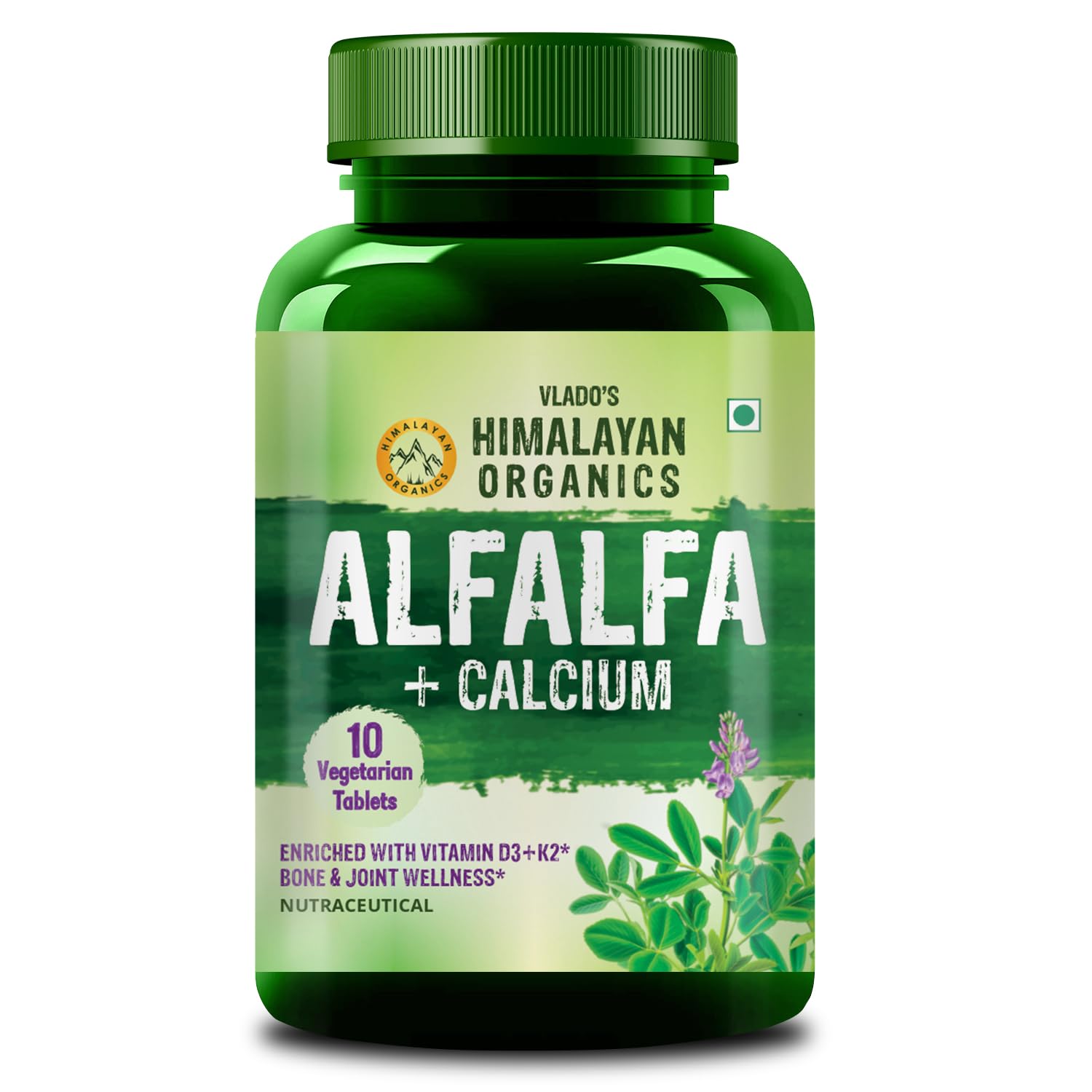 Vlado’s Himalayan Organics Alfalfa Calcium | Enriched With Vitamin D+k2,Mk7,B12,Zinc & Magnesium | Boost Immunity | Good For Bone, Joint & Muscle Health - 10 Veg Tablets-image-42