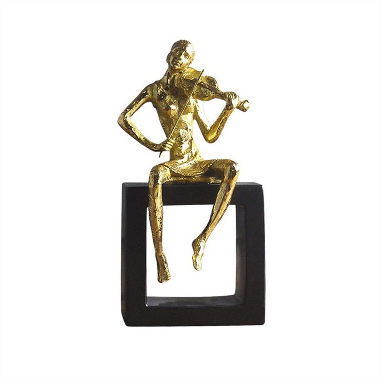 Figurines de musique vintage au violon pour salon rétro chic