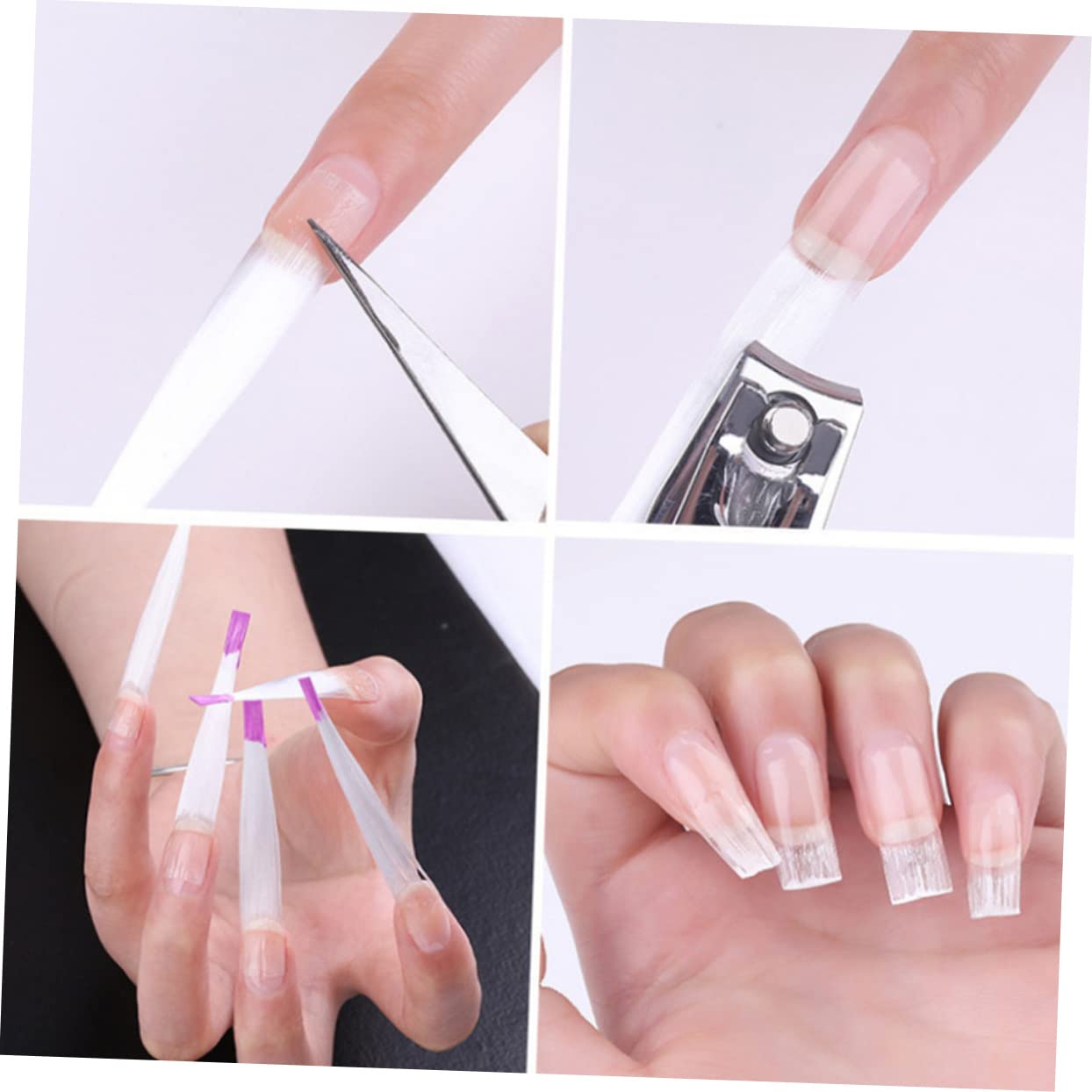 minkissy 200piezas Tips De Uñas Para Extensión Manicura Gel Uv Accesorios Para Construcción De Uñas