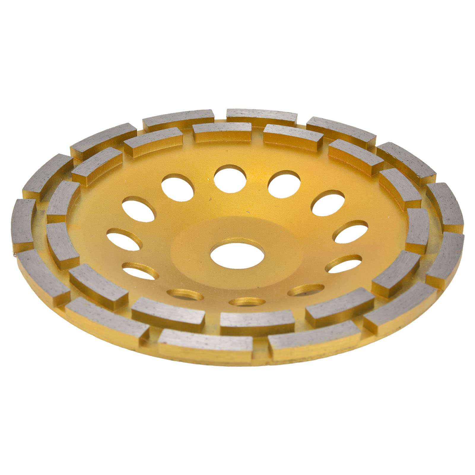 Dioche Ponceuse de Sol pour Meule Diamantée – Meule Diamantée à Haute Concentration, à Béton à Double Rangée pour une Coupe Efficace du Granit, du Marbre et de la Maçonnerie (180mm)
