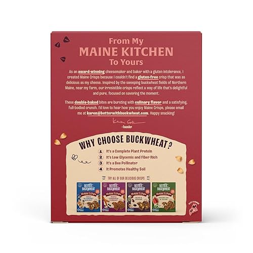 Miniatura 3 de Maine Crisp Galletas Crujientes de Arándano Rojo y Almendra - Galletas Sin Gluten - Galletas para Aperitivo, Sin Granos, Sin OMG - Sabor Dulce y