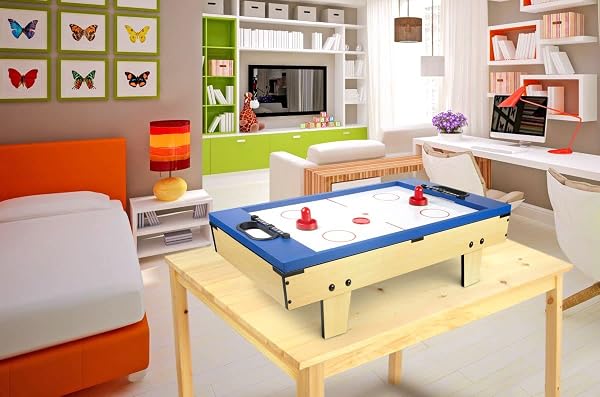 Leomark tavolo da gioco Multifunzione 4in1 per Bamini dimensioni: 82cm x 43,5cm x 20cm Calcio balilla Biliardo Tennis Hockey per casa e scuola Divertimento Guarantito Impara Gioccando e Sorridendo - 4