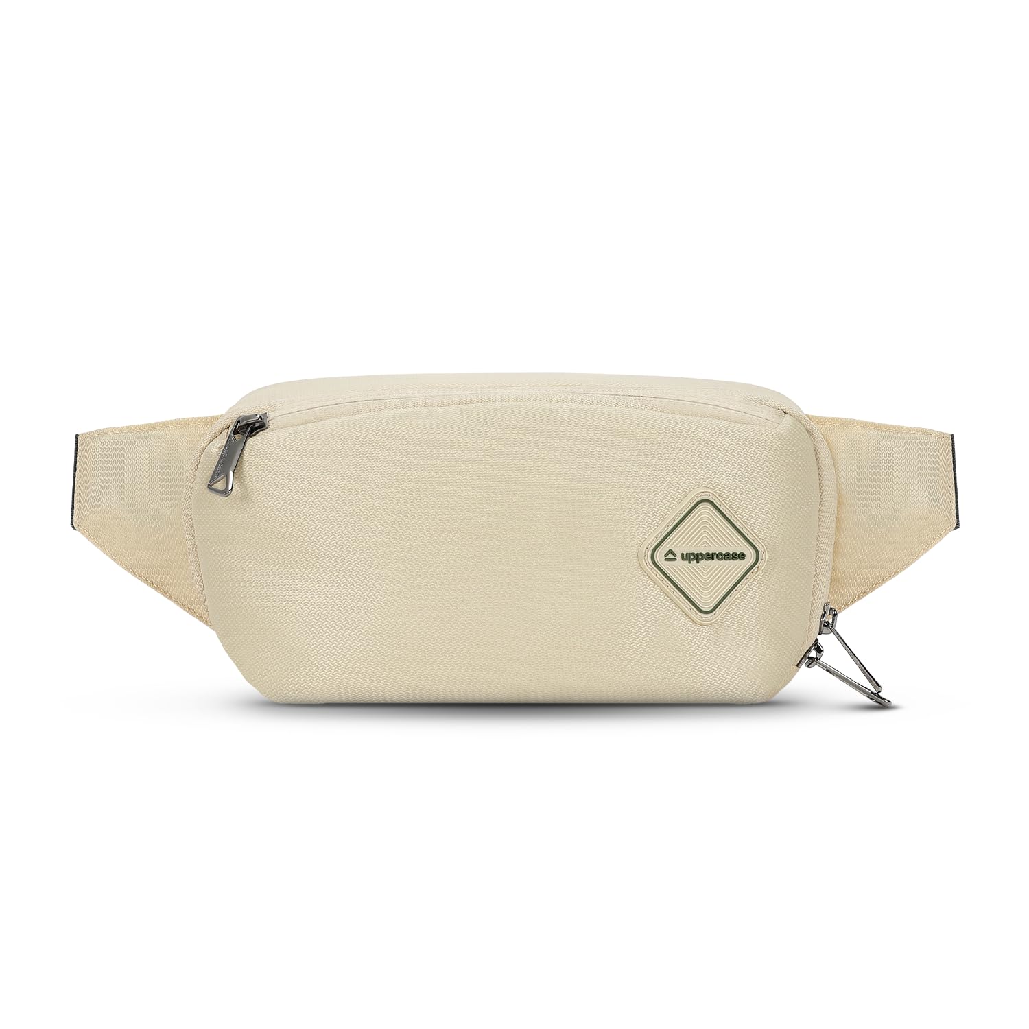 uppercase Cubo Waist Bag for Men & Women– Crossbody Sling Bag for Biking Travel, Outdoor Sports, Camping, Hiking, Cycling | Waist Pouch with Adjustable Strap, Compartment and Zipper Pockets (Beige)-picture-6